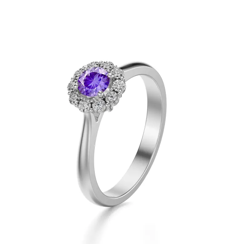 Pierścionek z tanzanitem białe złoto AJPZ_060 Pierścionek z tanzanitem białe złoto AJPZ_060